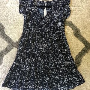 Boutique Flutter Sleeve Dress